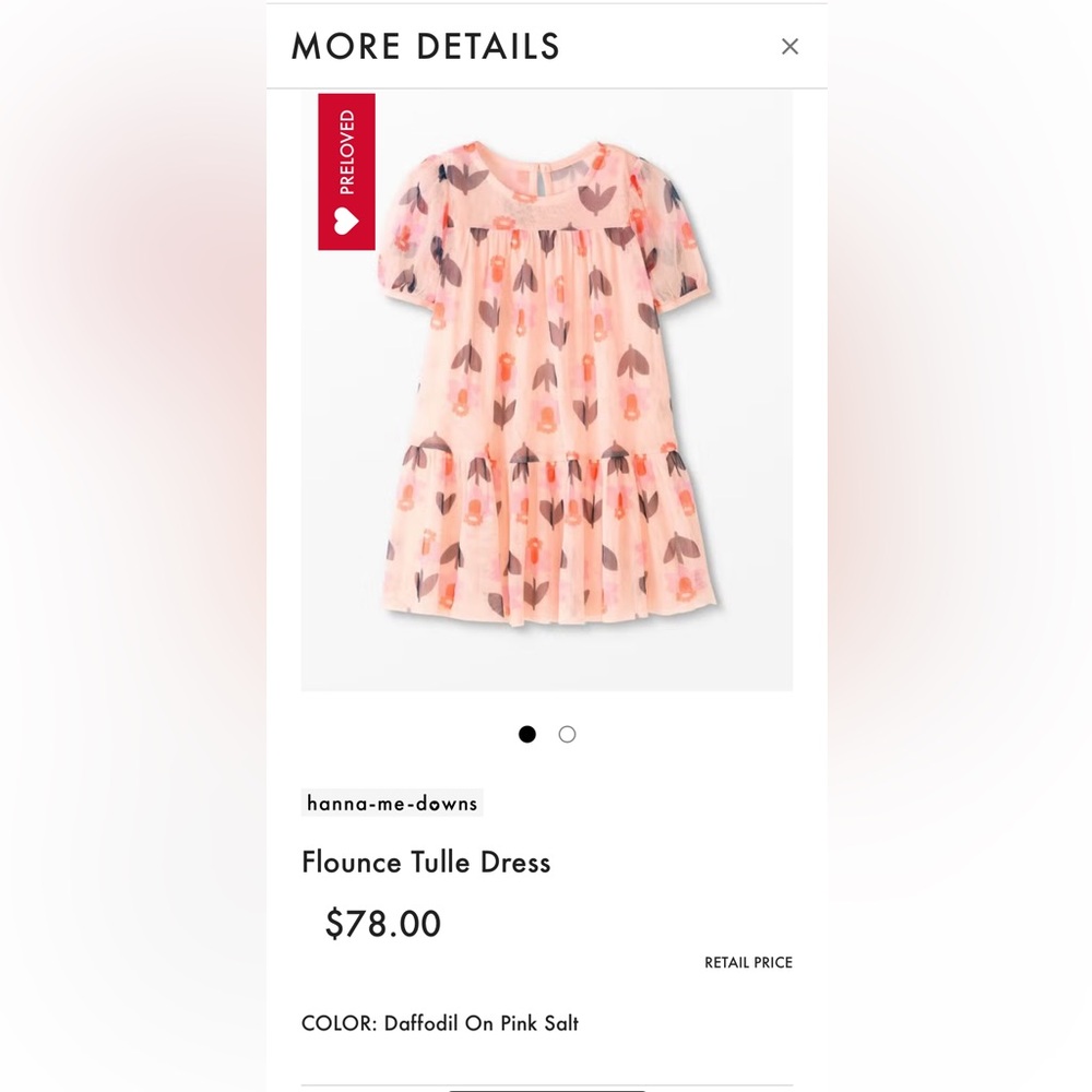 Hanna Andersson Flounce Tulle Dress - Pink 6/7